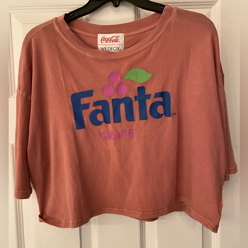 Wildfox Fanta Grape Crop Top Burnt Orange Size Small - Picture 2 of 7
